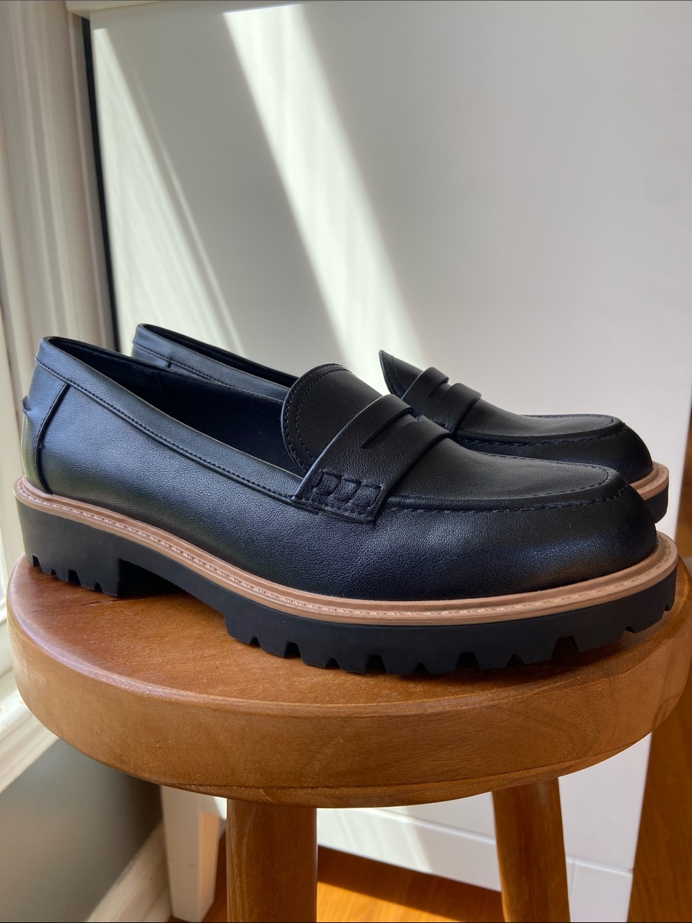 NEW St. John’s Bay Black Penny Loafers Size 8
